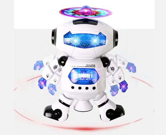 360 Degree Rotating Smart Dancing Space Robot Electric Walking Toy Robot with Light Music toy robots