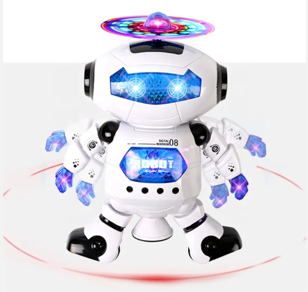 360 Degree Rotating Smart Dancing Space Robot Electric Walking Toy Robot with Light Music toy robots