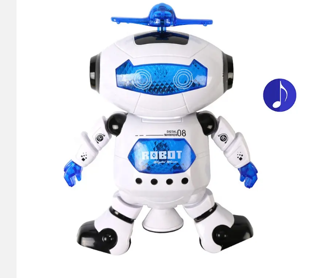 360 Degree Rotating Smart Dancing Space Robot Electric Walking Toy Robot with Light Music toy robots