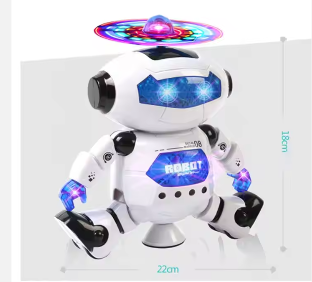 360 Degree Rotating Smart Dancing Space Robot Electric Walking Toy Robot with Light Music toy robots