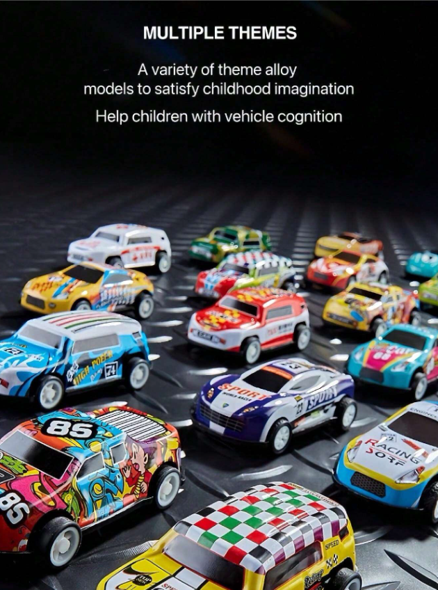 50pcs Alloy Car Collectible Box Series Toy For Both Boys And Girls, Wholesale Racing & Tinplate & Rally Cars, Miniature Vehicle Set