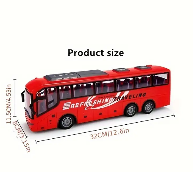 RC Bus 6 Wheel Long Transport Vehicles Remote Control Simulation School Bus With Lights For Kids